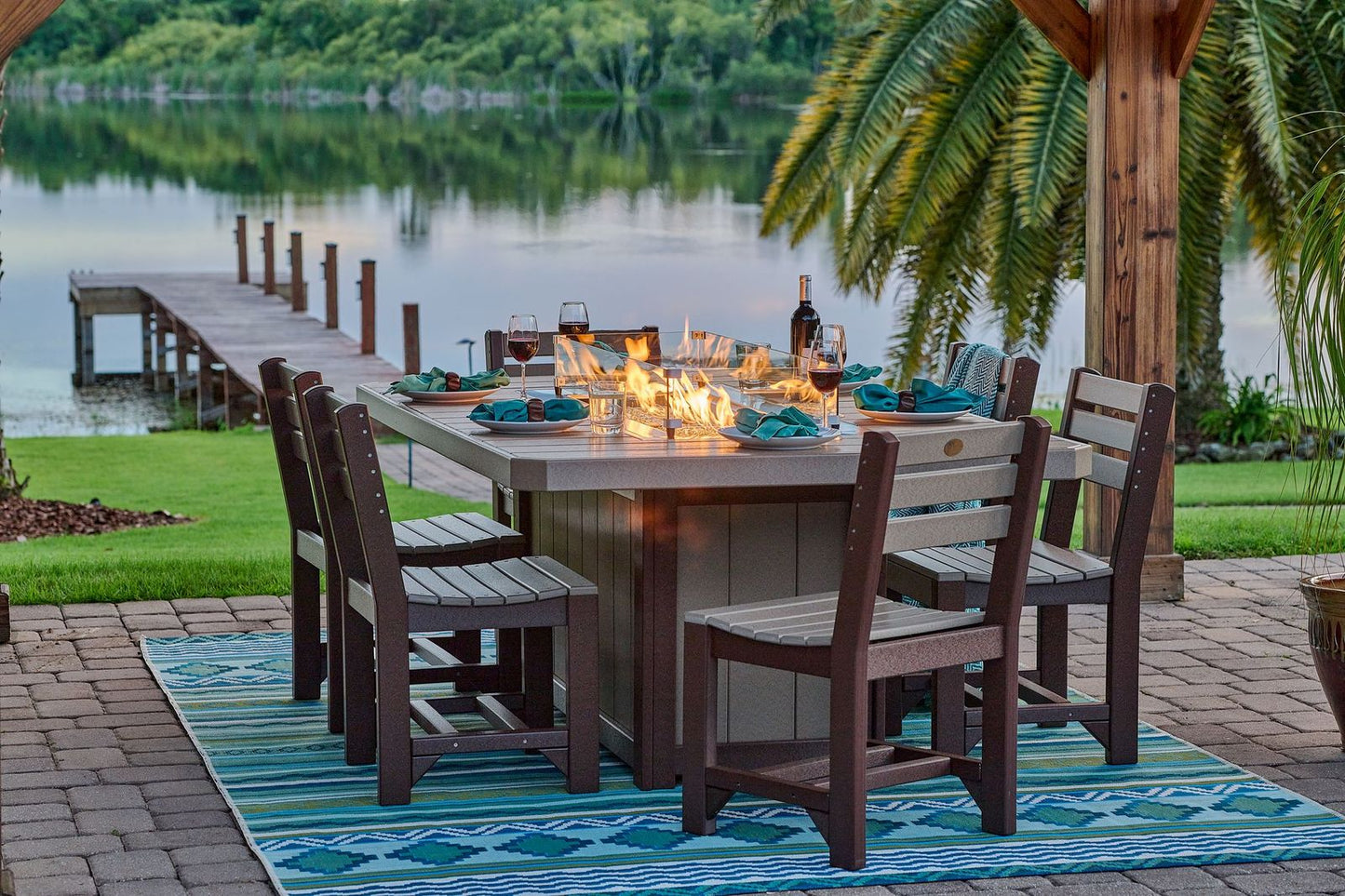 Lumin Fire Table 79" Rectangular