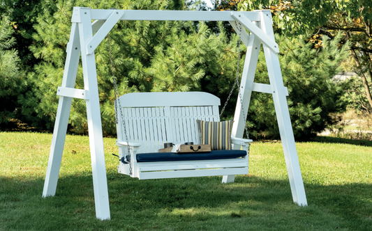 A-Frame Vinyl Swing Stand