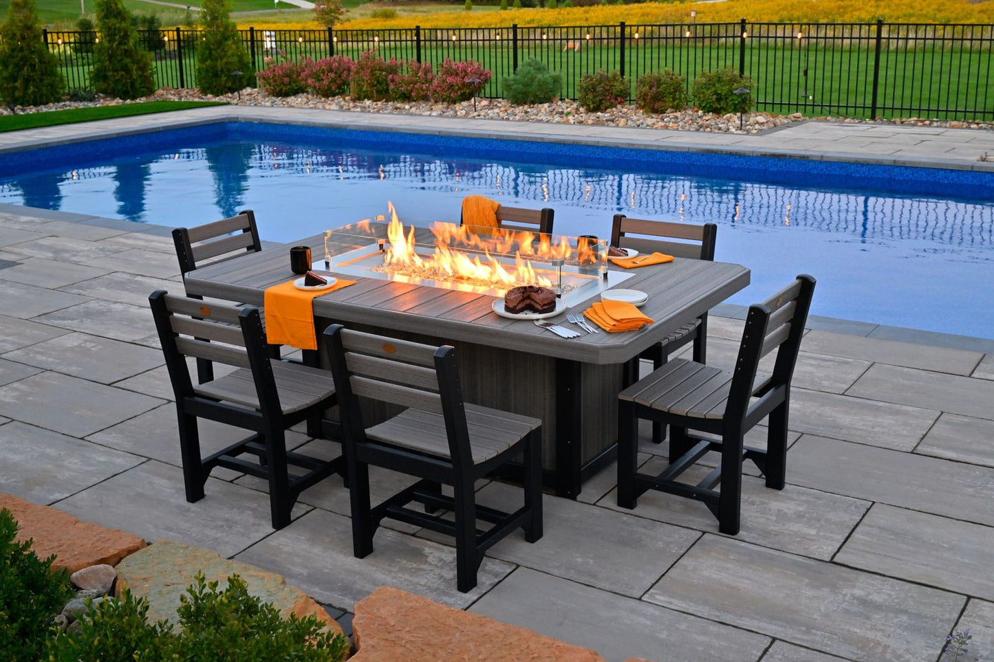 Lumin Fire Table 79" Rectangular